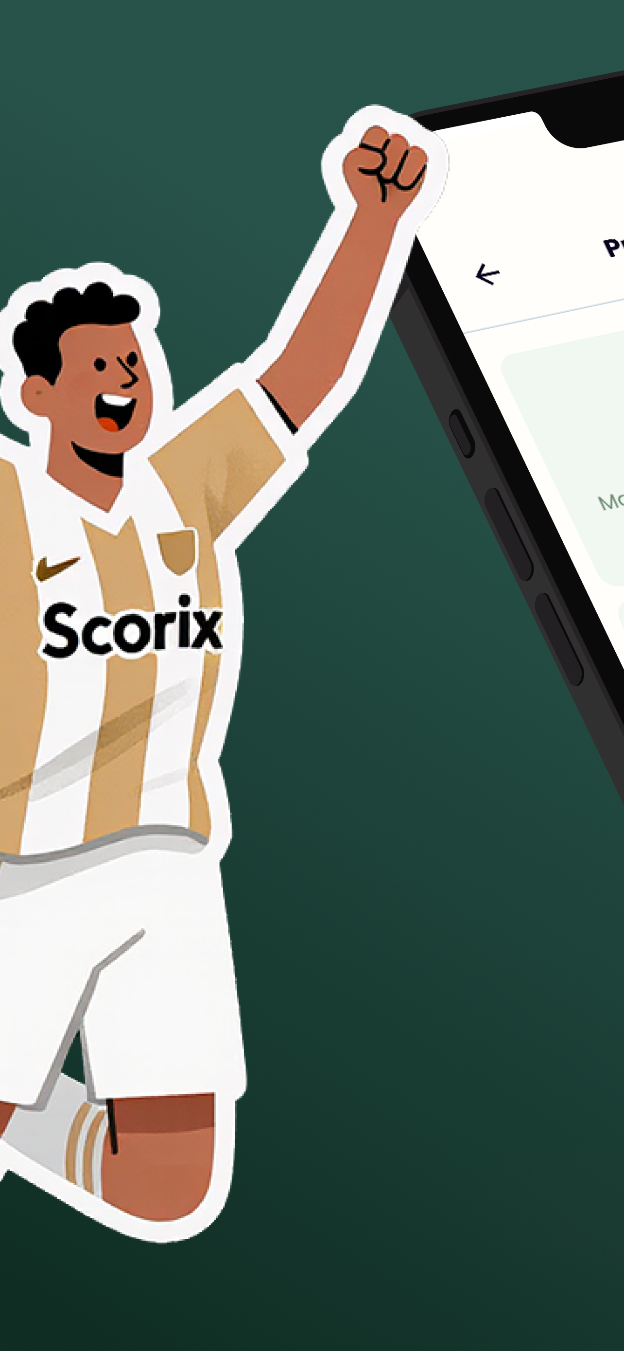 Scorix app screenshot: landing4